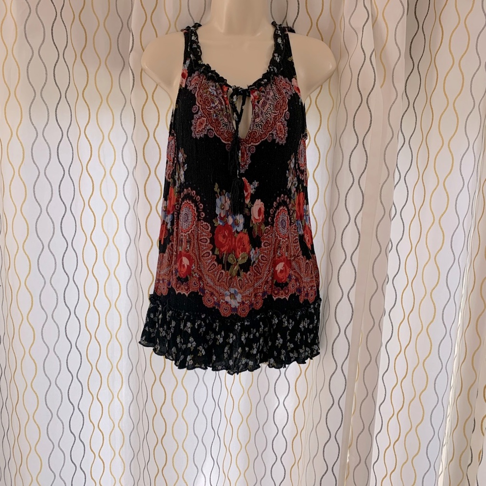 BoHo Sleeveless Tunic Top or Mini dress - Med